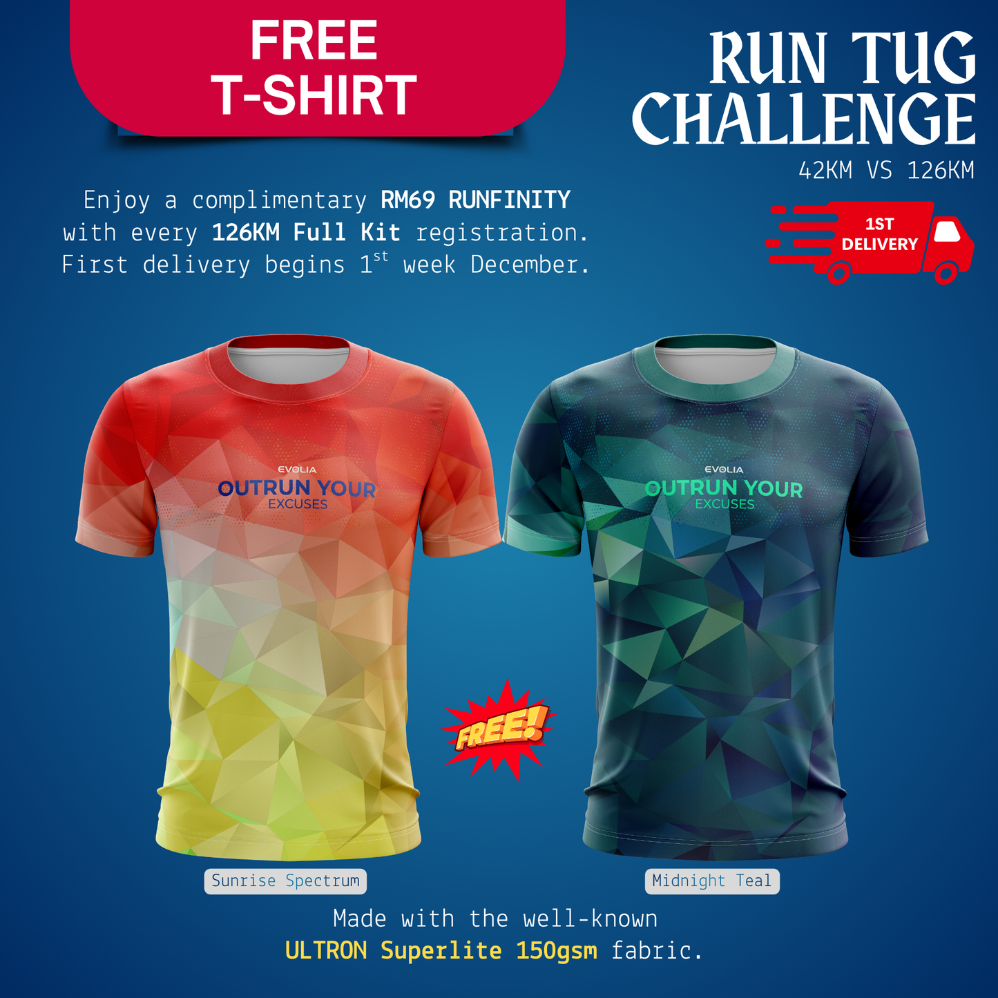 Run Tug Challenge 42KM vs 126KM