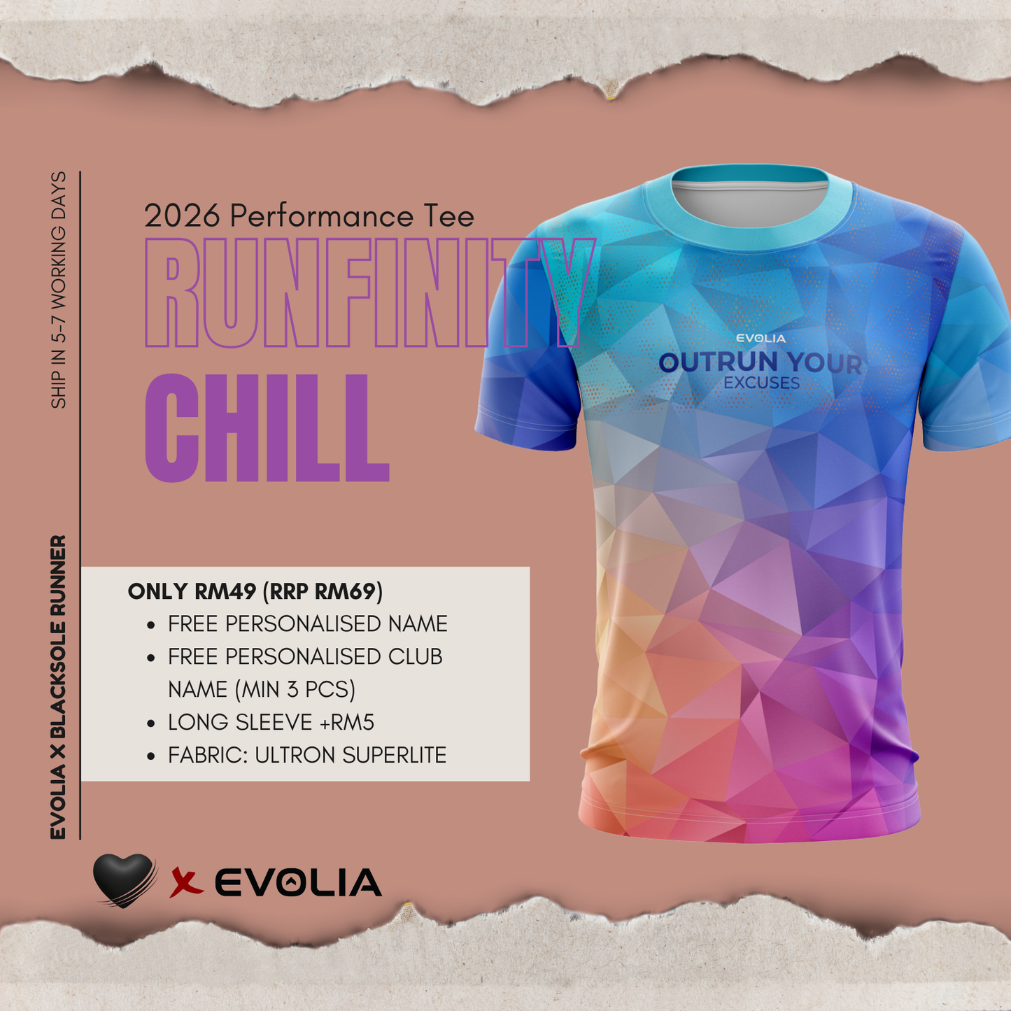 RUNFINITY Series - CHILL Color - Running Tee