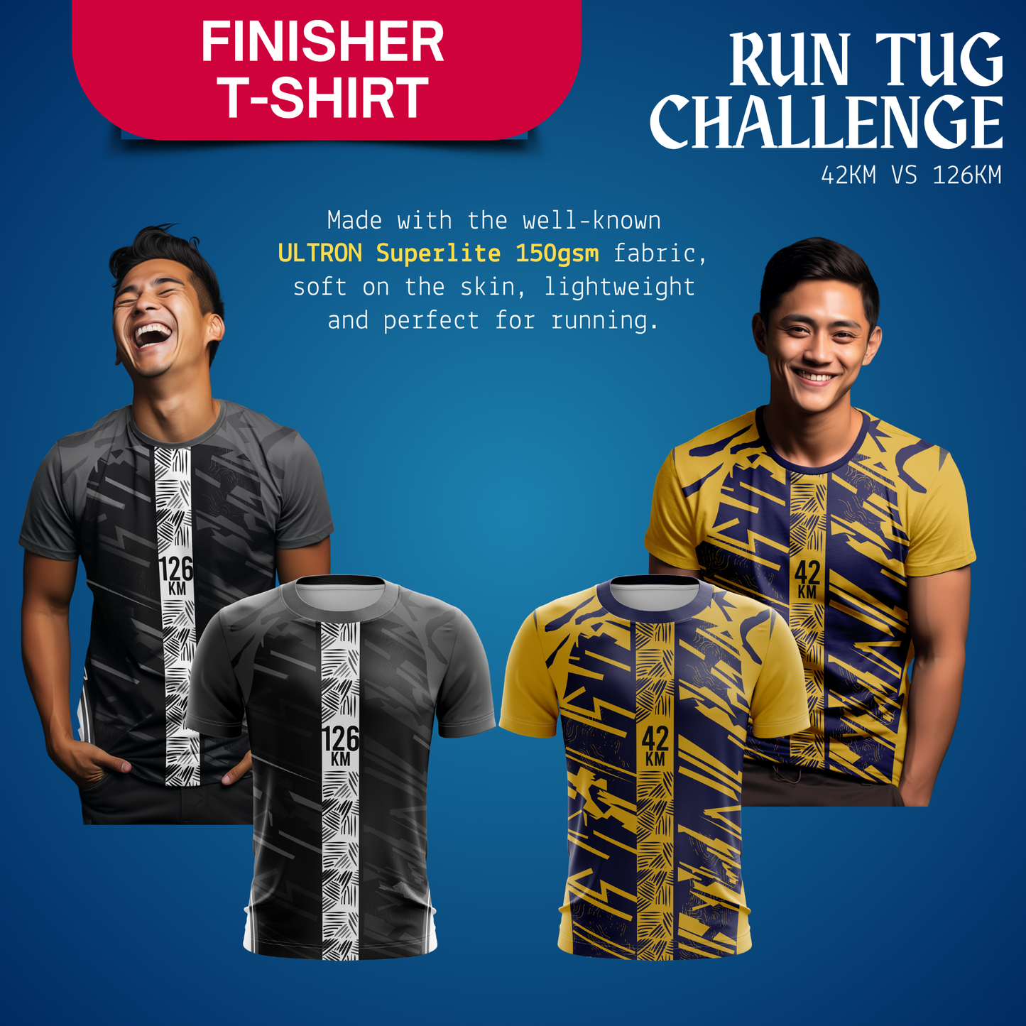 Run Tug Challenge 42KM vs 126KM