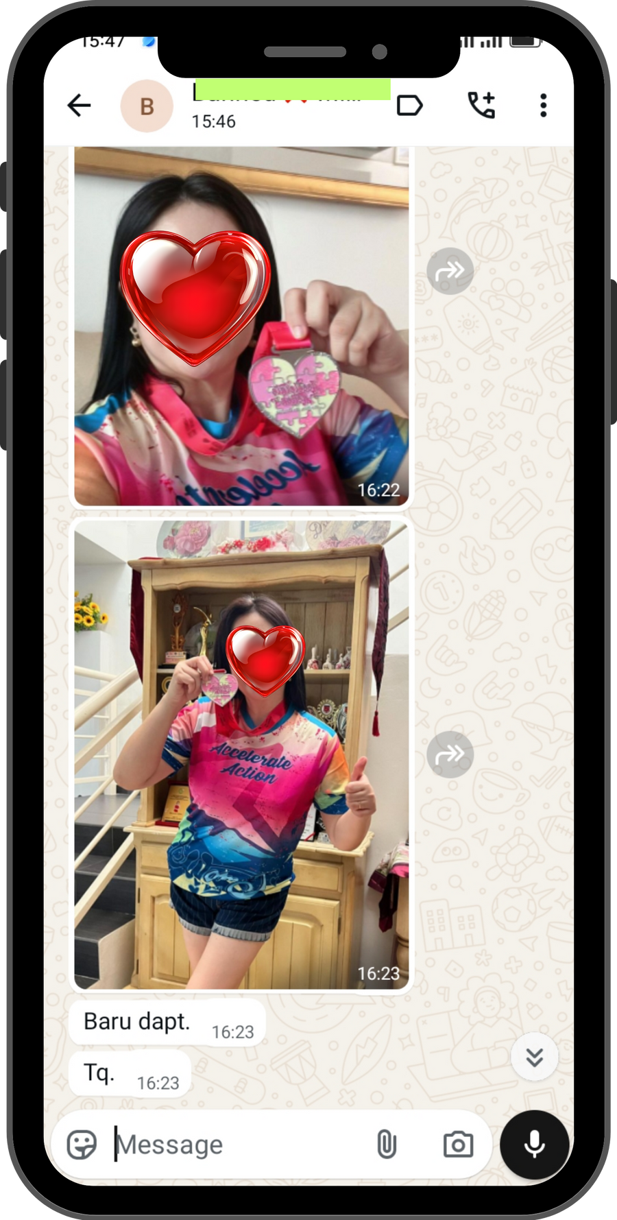 Runners WhatsApp review screenshot