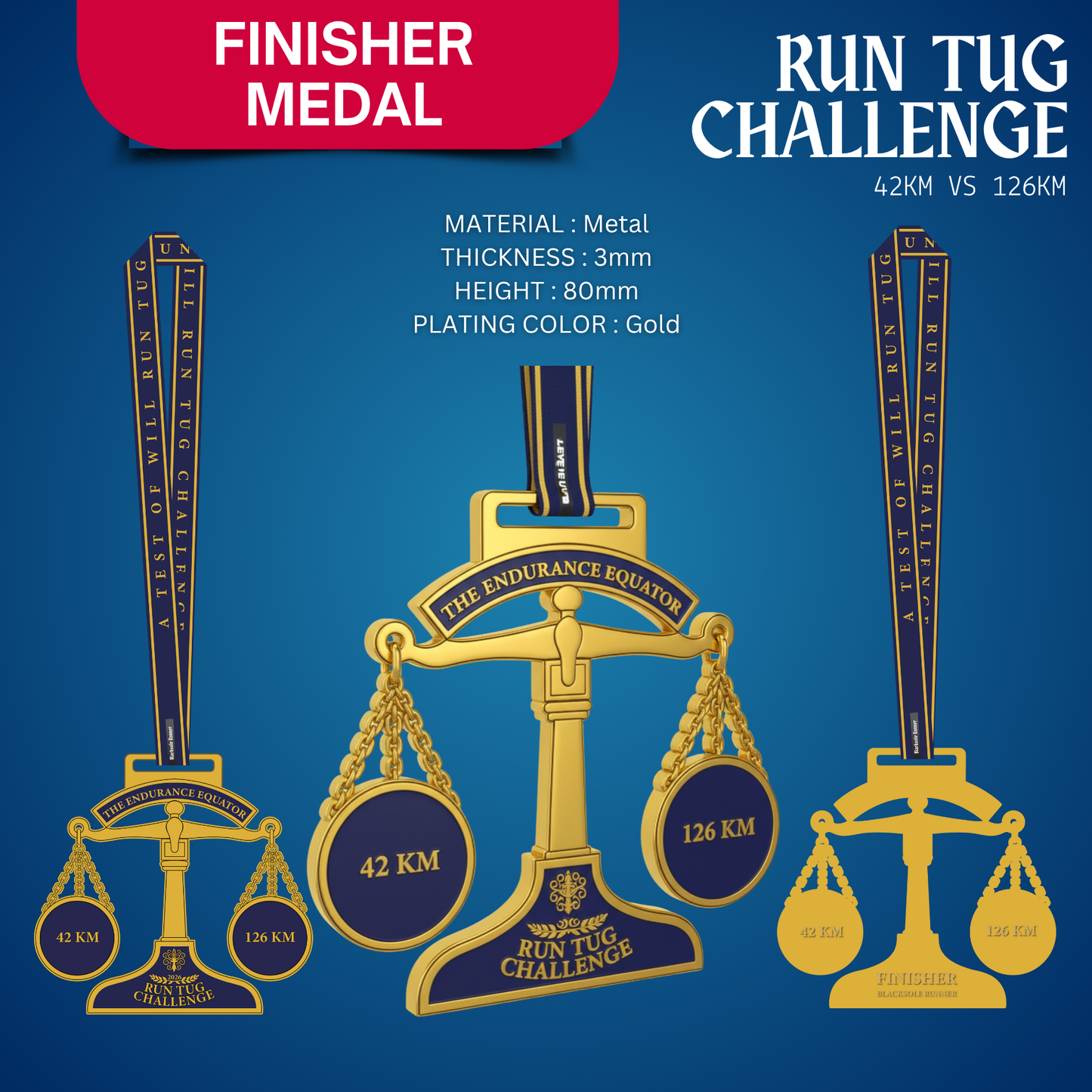 Run Tug Challenge 42KM vs 126KM